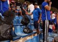 جماهير الكويت تنظف المدرجات عقب مباراة الأردن