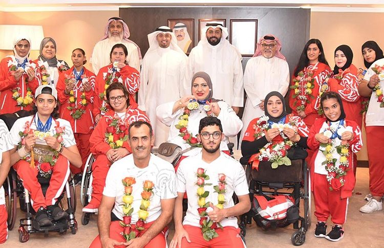 استقبال أولمبية البحرين للاعبات ذوي العزيمة