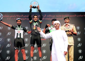 توّج راشد محمد بطلاً لسباق السلم للدراجات الهوائية