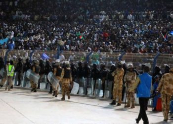 جانب من احداث مباراة الاهلي والهلال السوداني