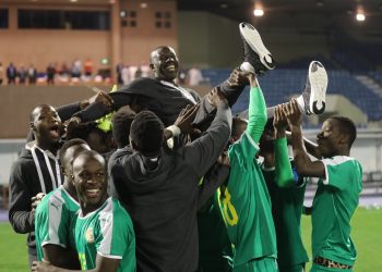فرحة السنغال بعد التأهل لكأس العرب للشباب