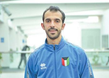 عبد العزيز الشطي لاعب نادي القادسية والمنتخب الوطني للمبارزة