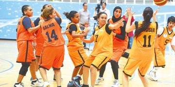 فريق السلة النسائي بالنادي العربي