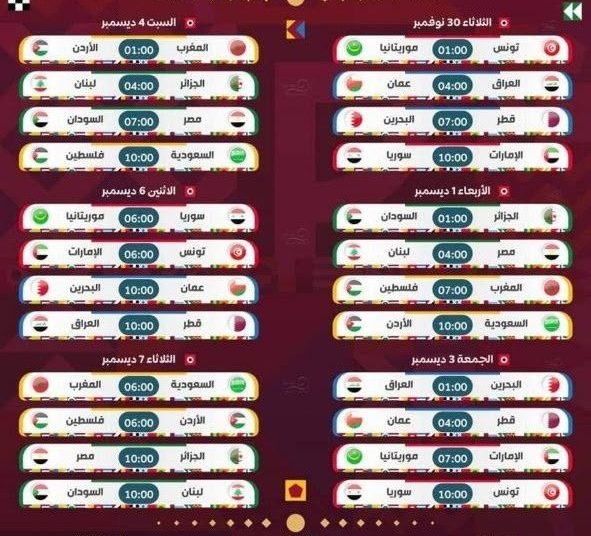 مباريات  كأس العرب